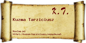 Kuzma Tarziciusz névjegykártya