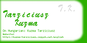 tarziciusz kuzma business card